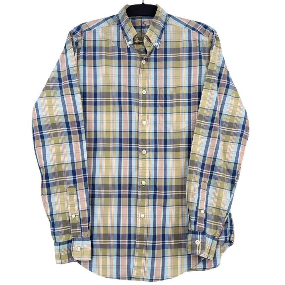 J.Crew Lightweight Shirt Mens Small 100% Cotton Plaid‎ Multicolor 26733